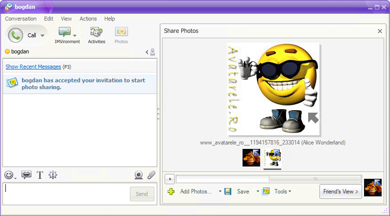 photo sharing preview